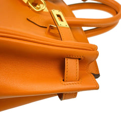 Hermes Birkin Handbag Orange Togo with Palladium Hardware