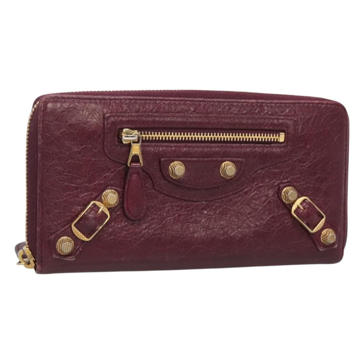 Balenciaga Classic Continental Zip Around Wallet Leather