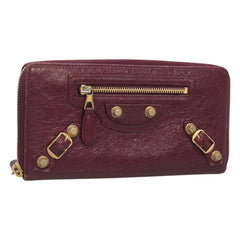 Balenciaga Classic Continental Zip Around Wallet Leather