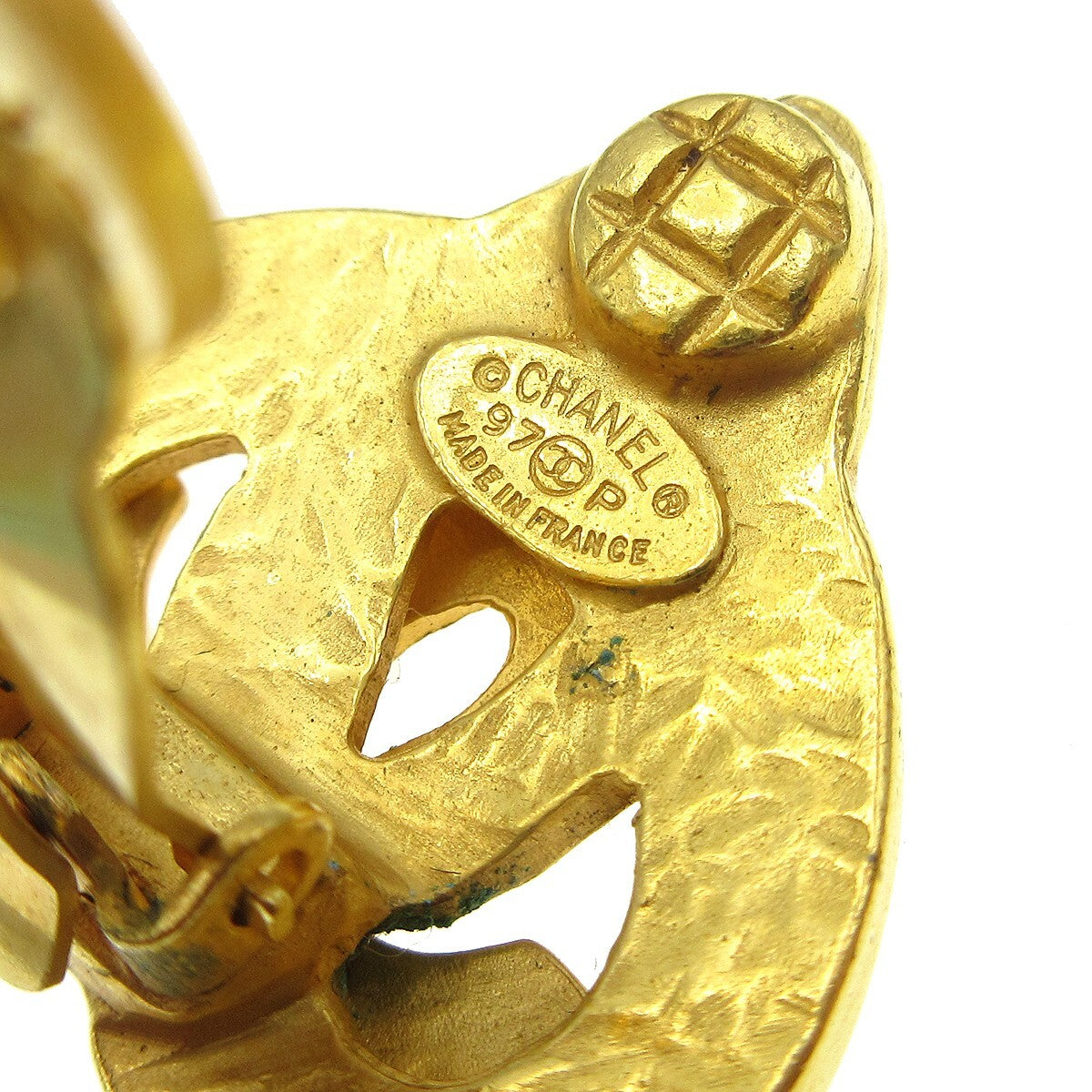 Chanel CC logo heart Gold-plated