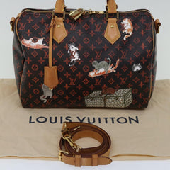 Louis Vuitton Speedy Bandouliere Bag Limited Edition Grace Coddington Catogram Canvas
