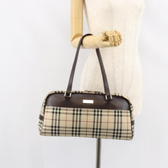 Burberry Nova Check Tote Canvas and Leather