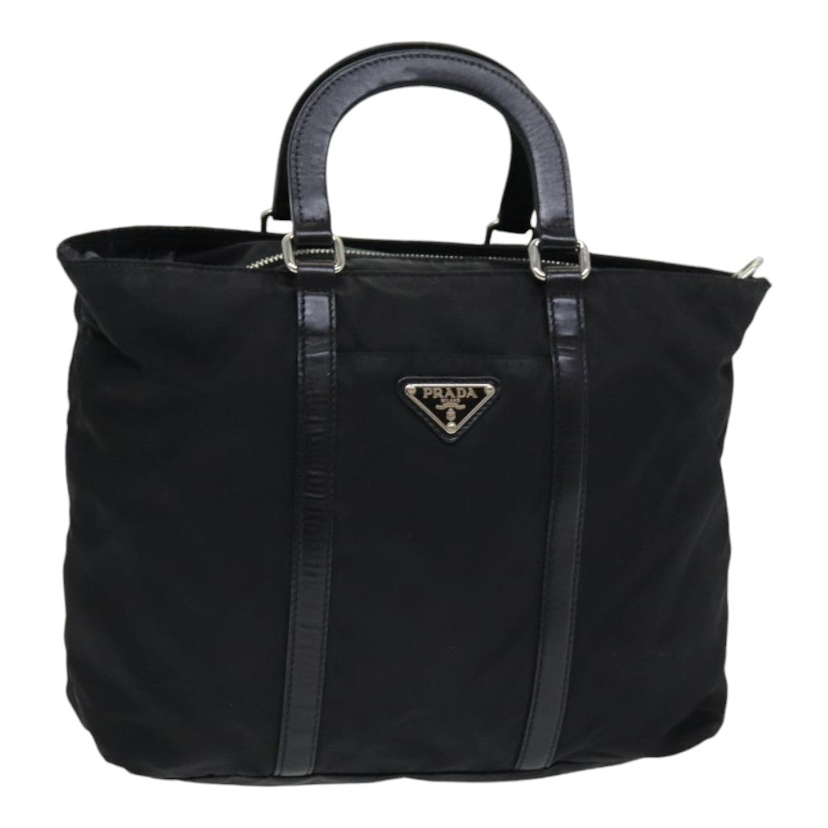 Prada Convertible Zip Tote Tessuto with Leather