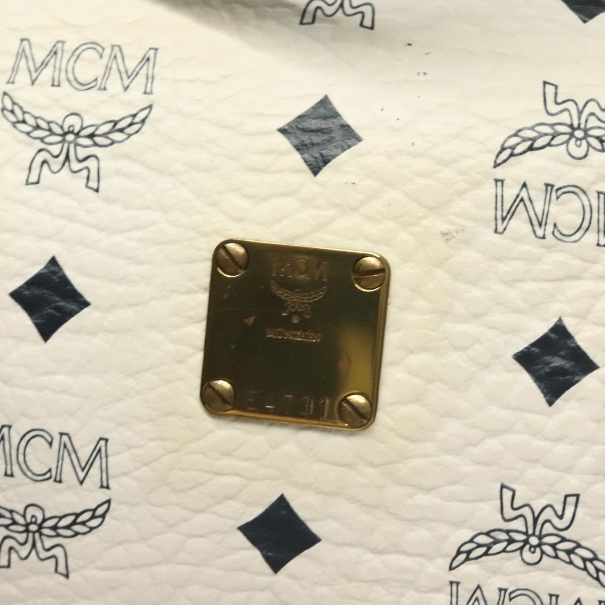 MCM Visetos Handbag Canvas and Leather