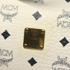 MCM Visetos Handbag Canvas and Leather