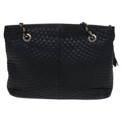 Bally Vintage Chain Shoulder Bag Quilted Leather