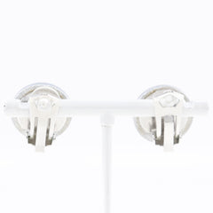 Chanel CC Round Clip-On Earrings Glitter Resin