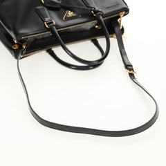 Prada Double Zip Lux Tote Vernice Saffiano Leather
