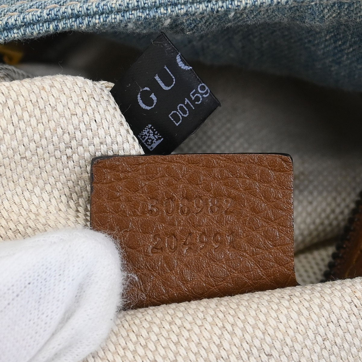 Gucci Soho Chain Strap Shoulder Bag Denim