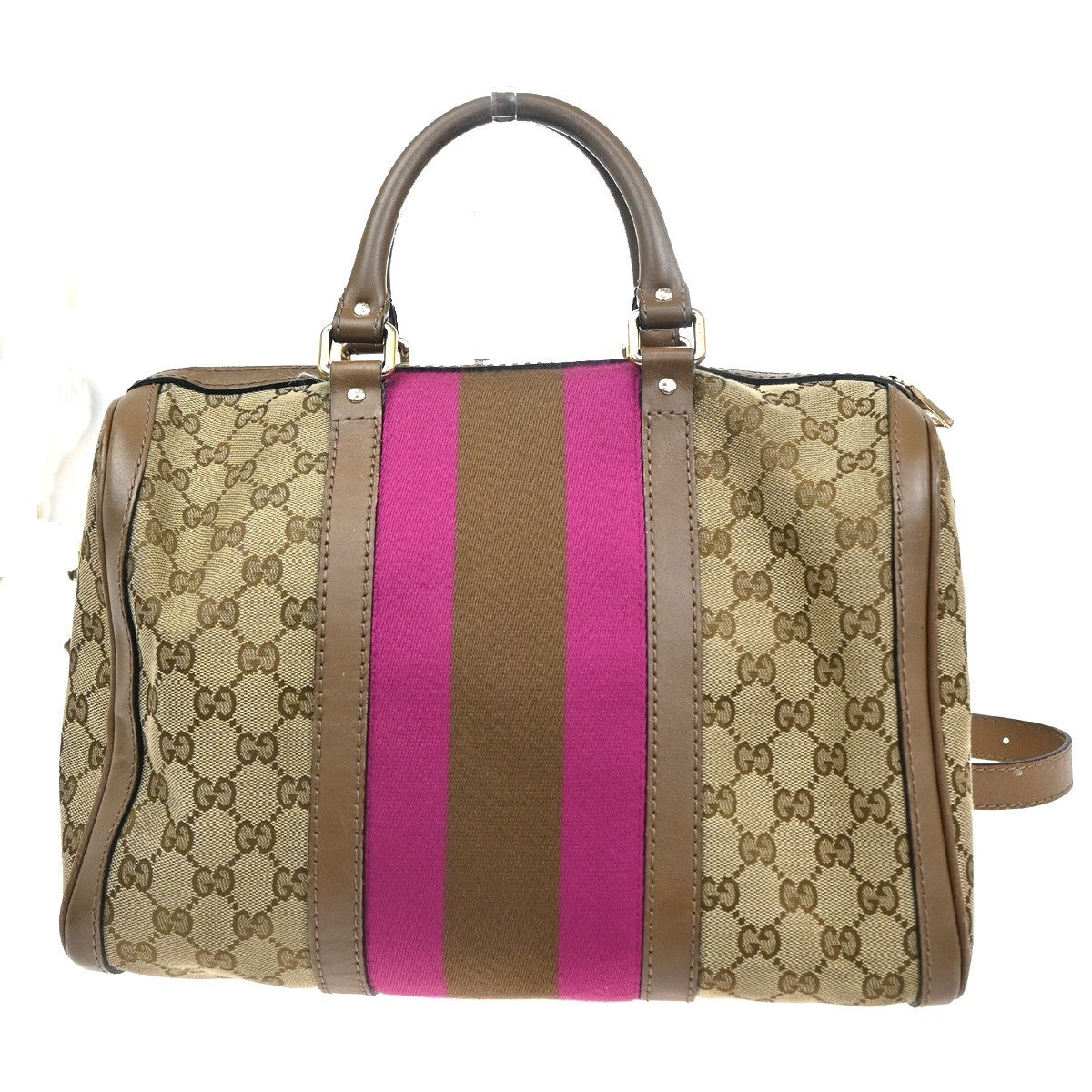 Gucci Vintage Web Boston Bag GG Canvas