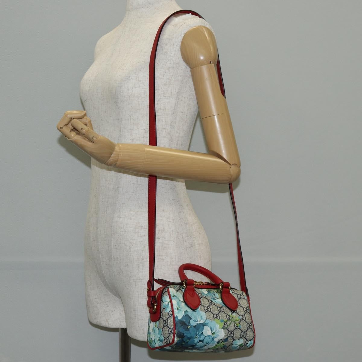 Gucci Convertible Boston Bag Blooms Print GG Coated Canvas