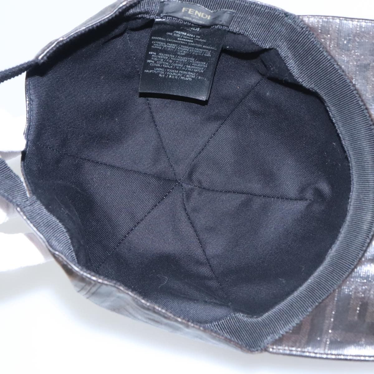 Fendi Logo Baseball Cap Zucca Canvas