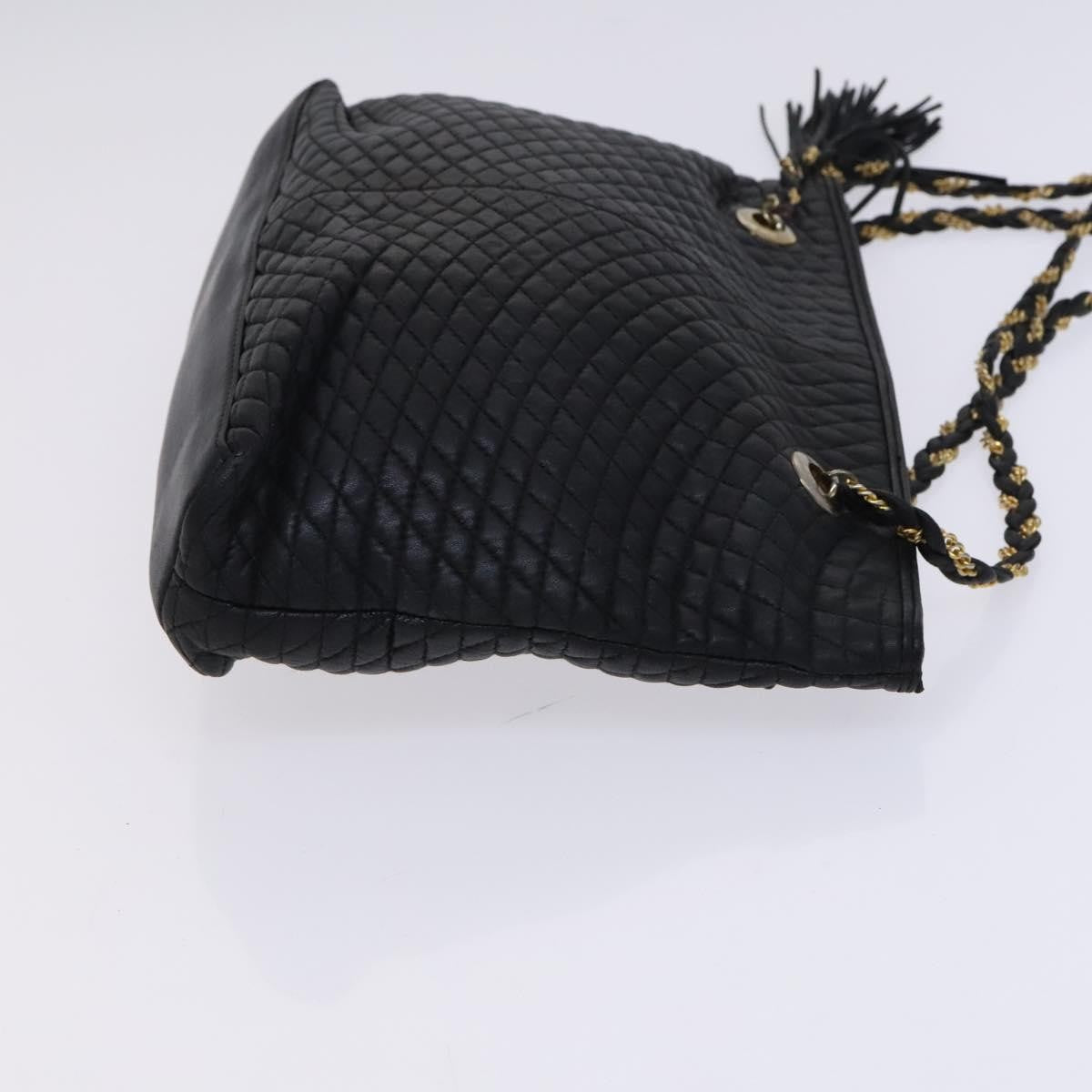 Bally Vintage Chain Shoulder Bag Quilted Leather