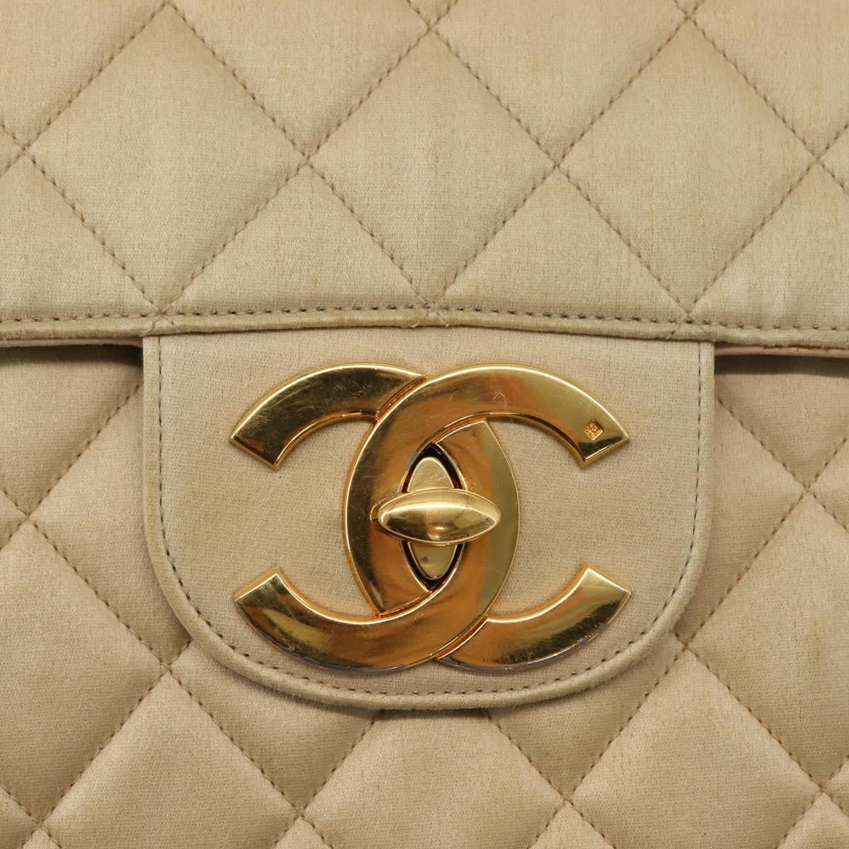 Chanel Vintage Classic Single Flap Bag Silk