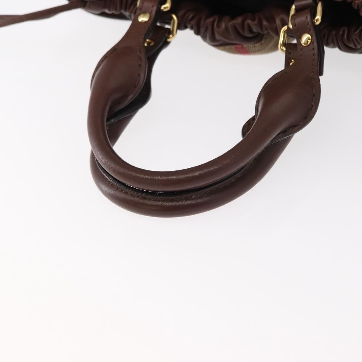 Burberry Big Crush Tote Leather and House Check Canvas