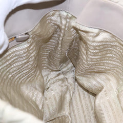 Prada Chain Front Zip Tote Quilted Tessuto