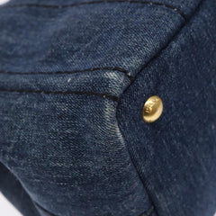Prada Canapa Convertible Tote Denim