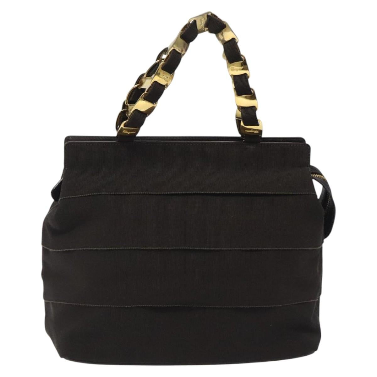 Salvatore Ferragamo Vala Handbag Canvas