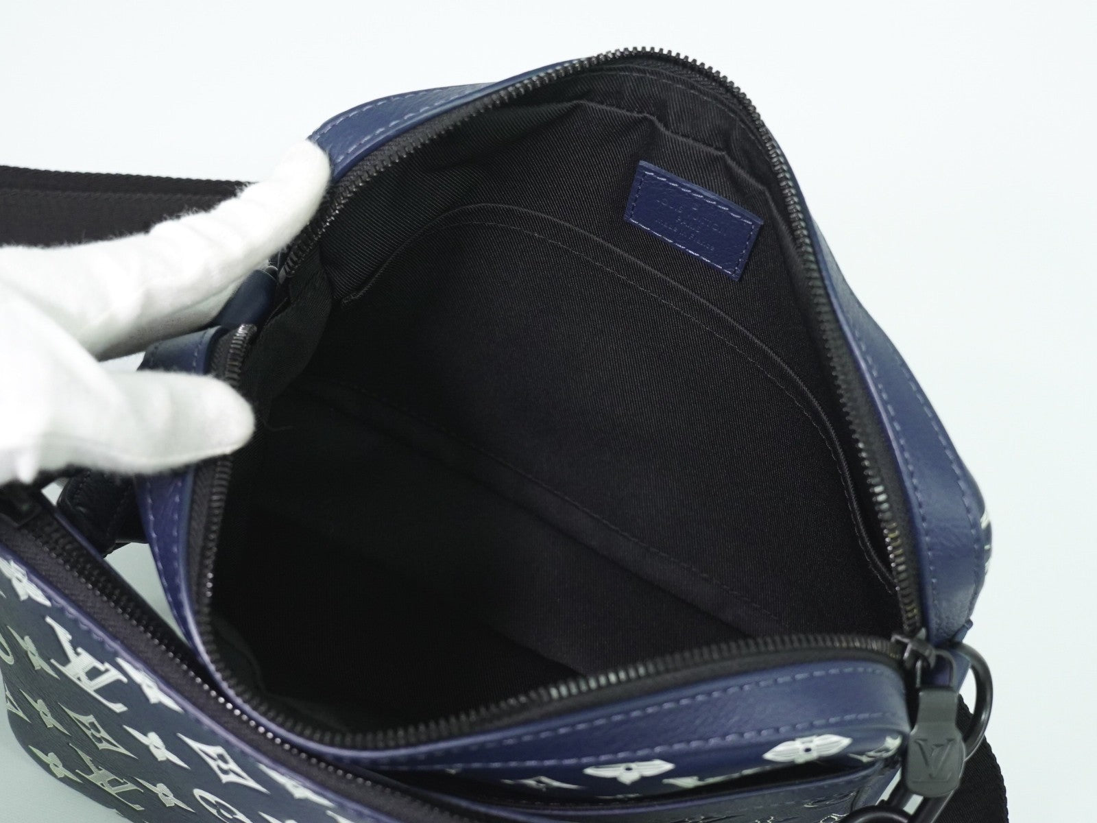 Louis Vuitton Trio Messenger Bag Monogram Shadow Leather