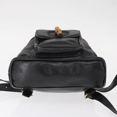 Gucci Vintage Bamboo Backpack Leather