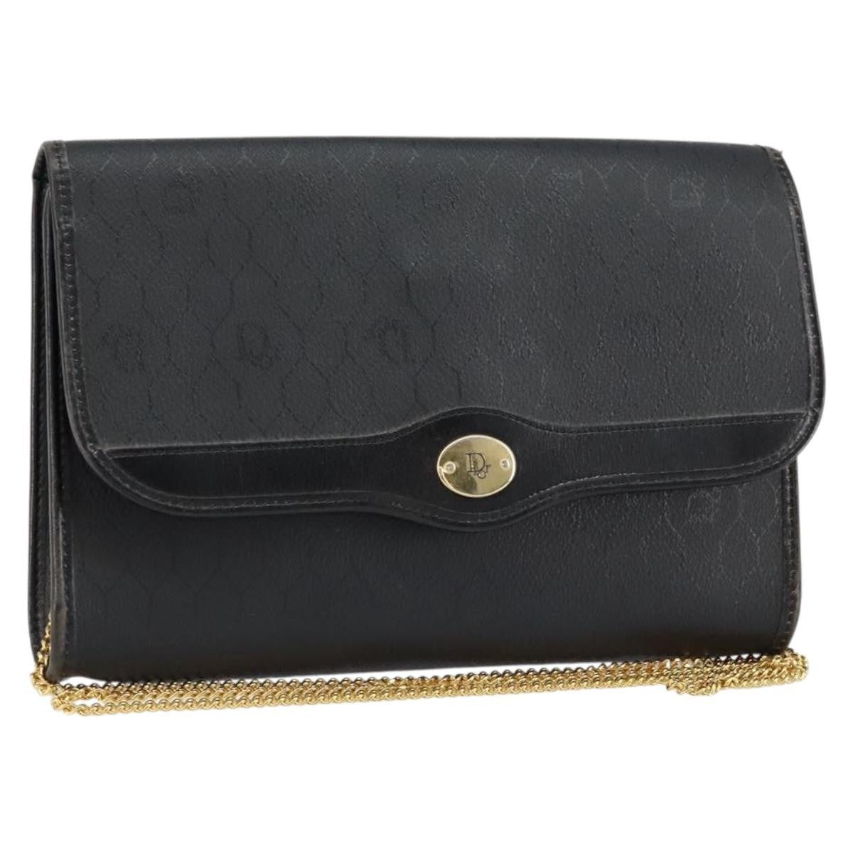 Christian Dior Vintage Honeycomb Flap Crossbody Bag Coated Canvas