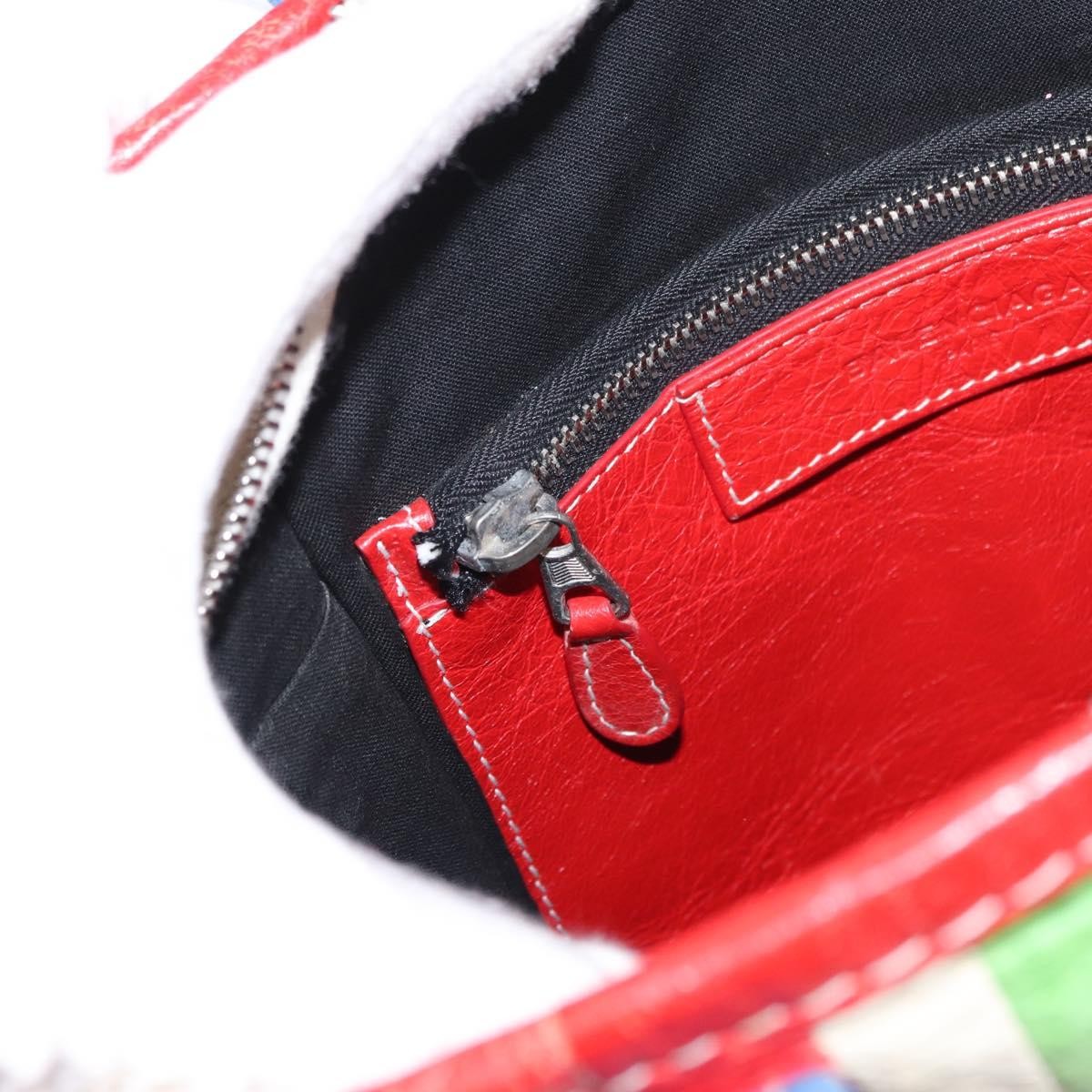 Balenciaga Bazar Convertible Tote Striped Leather