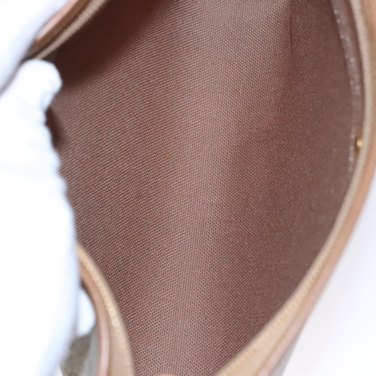 Christian Dior Vintage Honeycomb Zip Pouch Coated Canvas