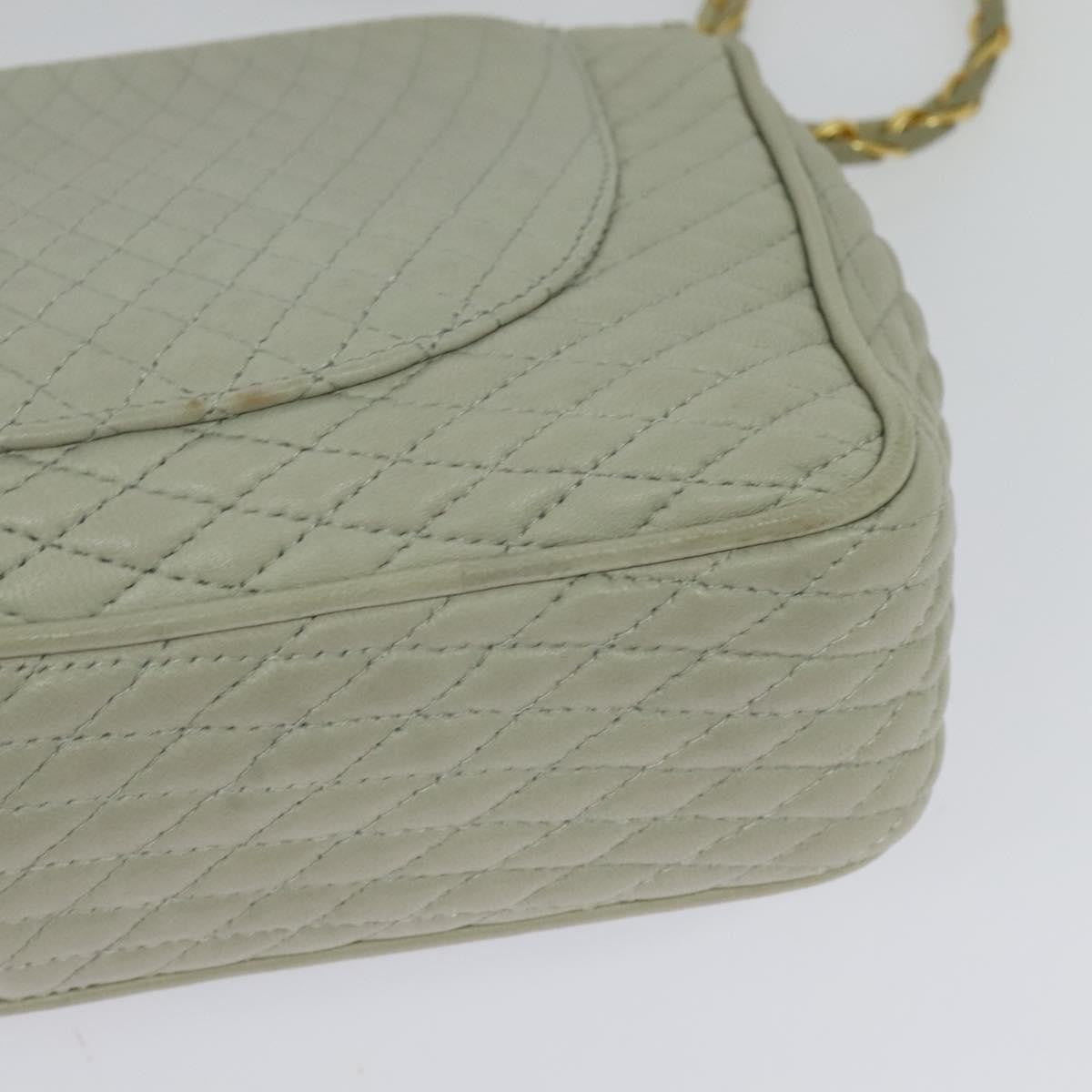 Bally Vintage Chain Shoulder Bag Quilted Leather