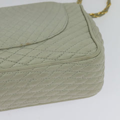 Bally Vintage Chain Shoulder Bag Quilted Leather