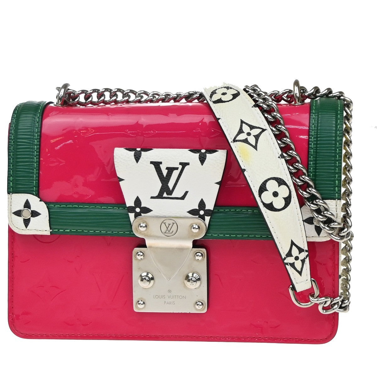 Louis Vuitton Wynwood Handbag Monogram Vernis with Monogram Canvas and Epi Leather