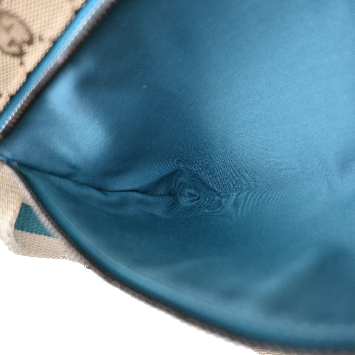 Gucci Vintage Double Belt Bag GG Canvas with Leather