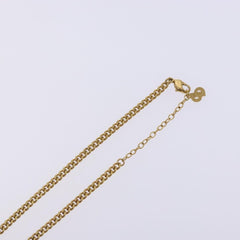 Christian Dior CD Pendant Necklace Gold-plated