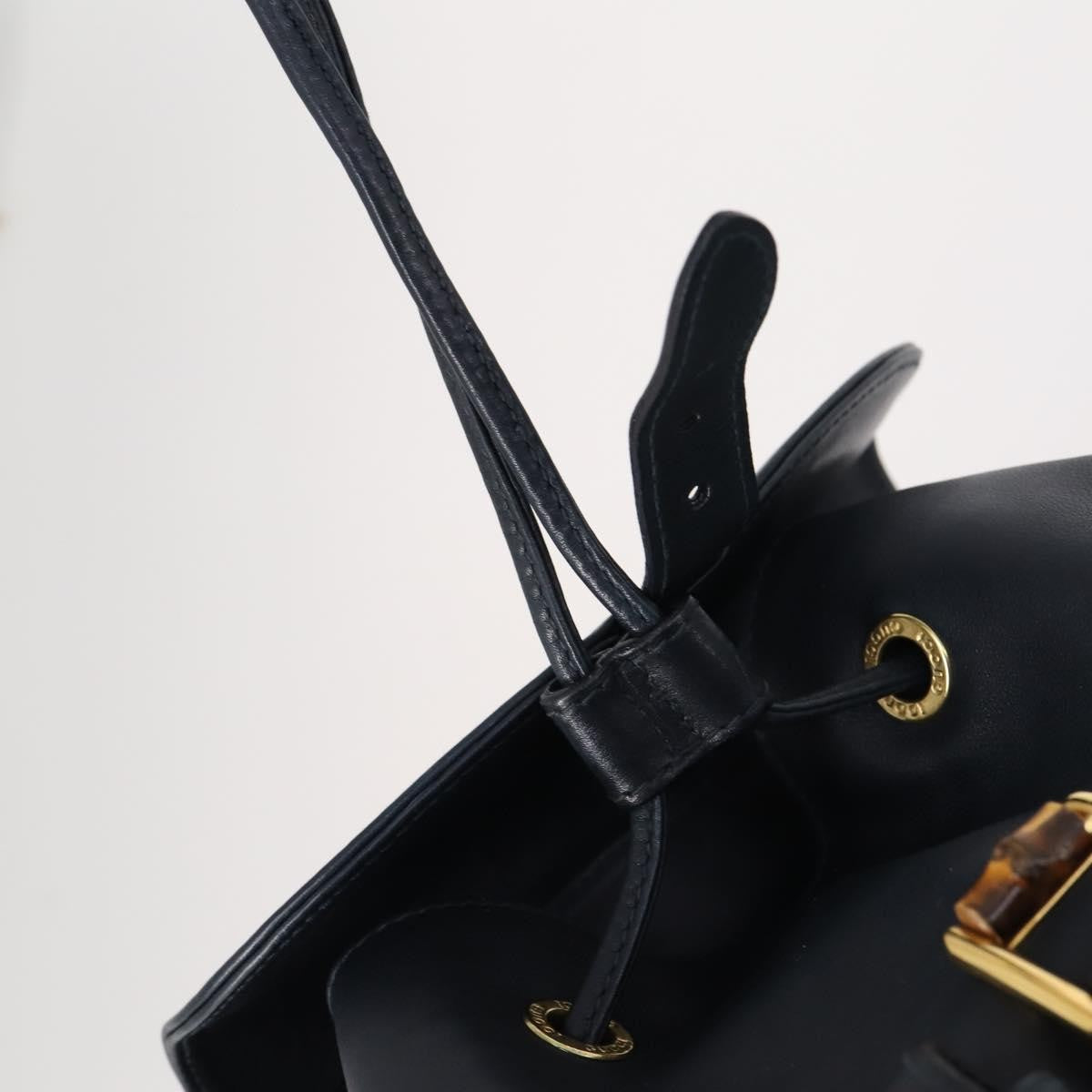 Gucci Vintage Bamboo Backpack Leather