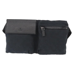 Gucci Vintage Double Belt Bag GG Canvas with Leather