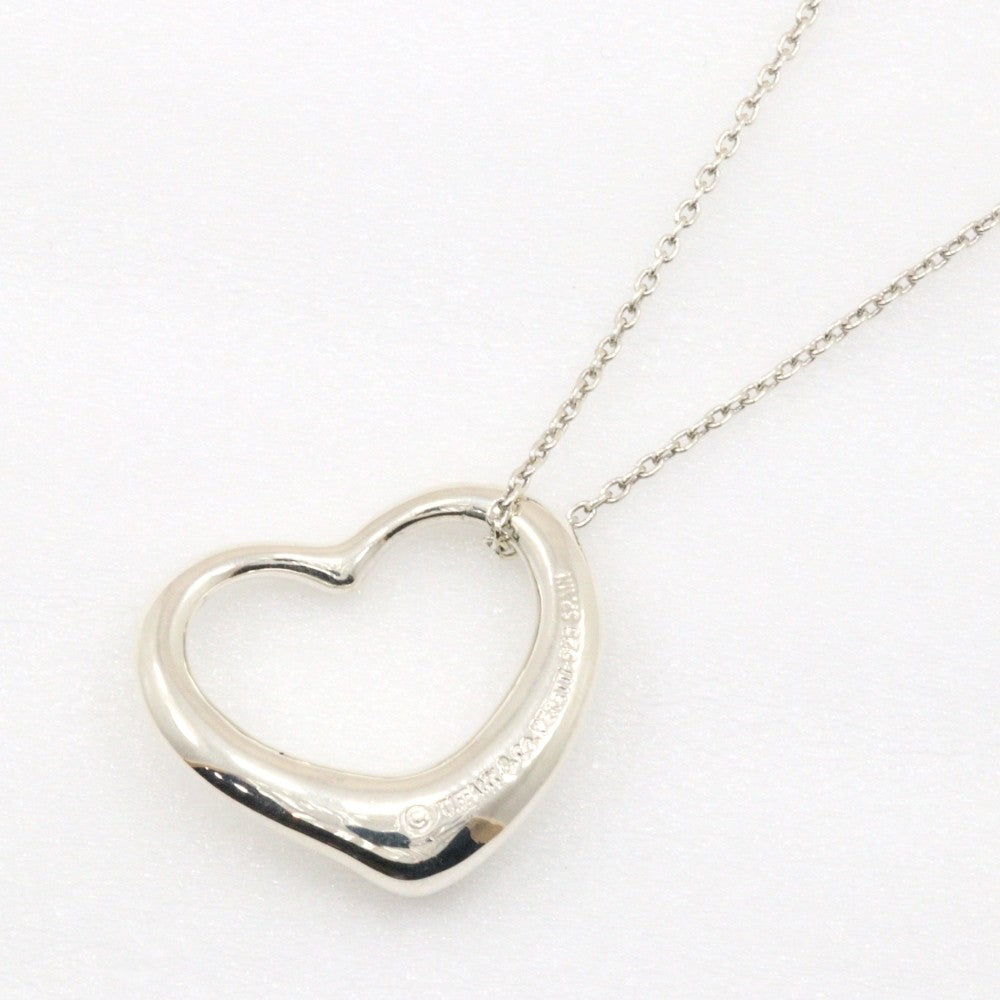 Tiffany & Co. Elsa Peretti Open Heart Pendant Necklace Sterling Silver