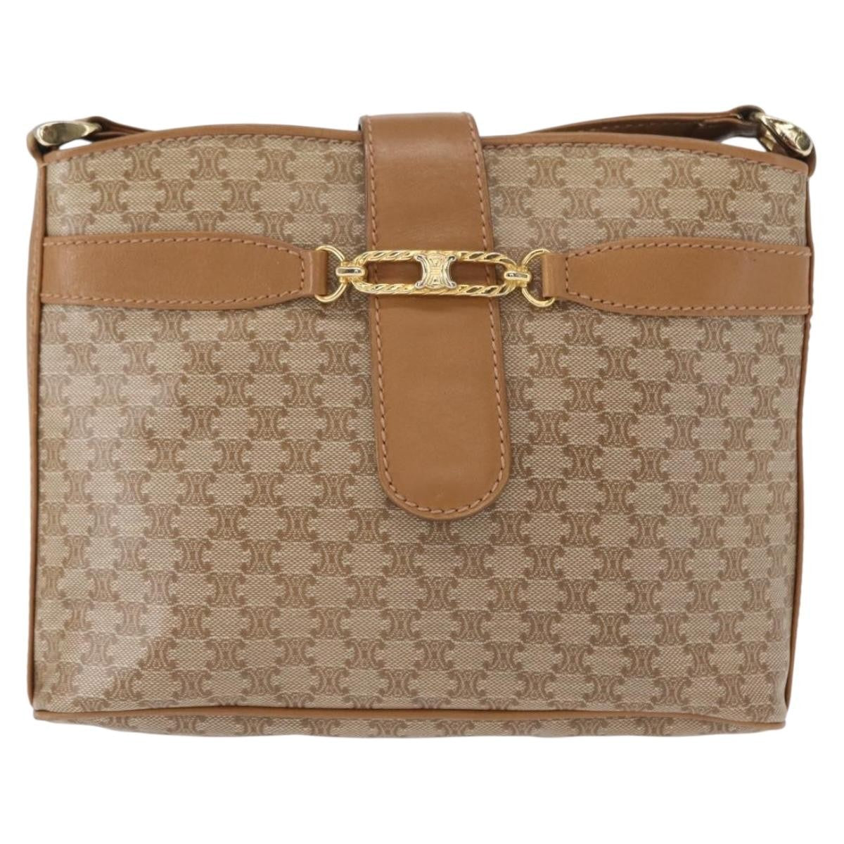 Celine Vintage Macadam Shoulder Bag Canvas