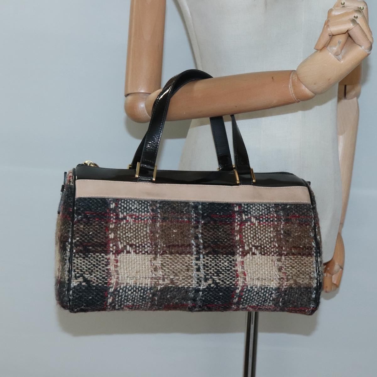 Burberry Nova Check Handbag Wool