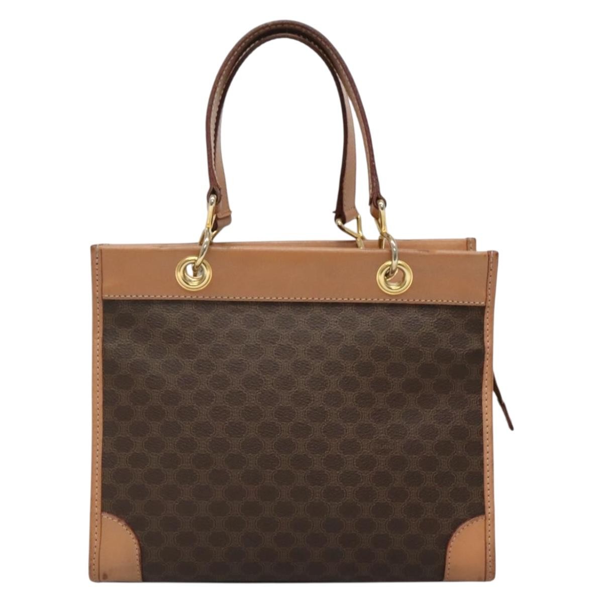 Celine Vintage Macadam Handbag Canvas and Leather