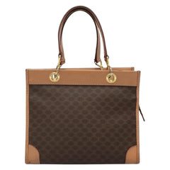 Celine Vintage Macadam Handbag Canvas and Leather