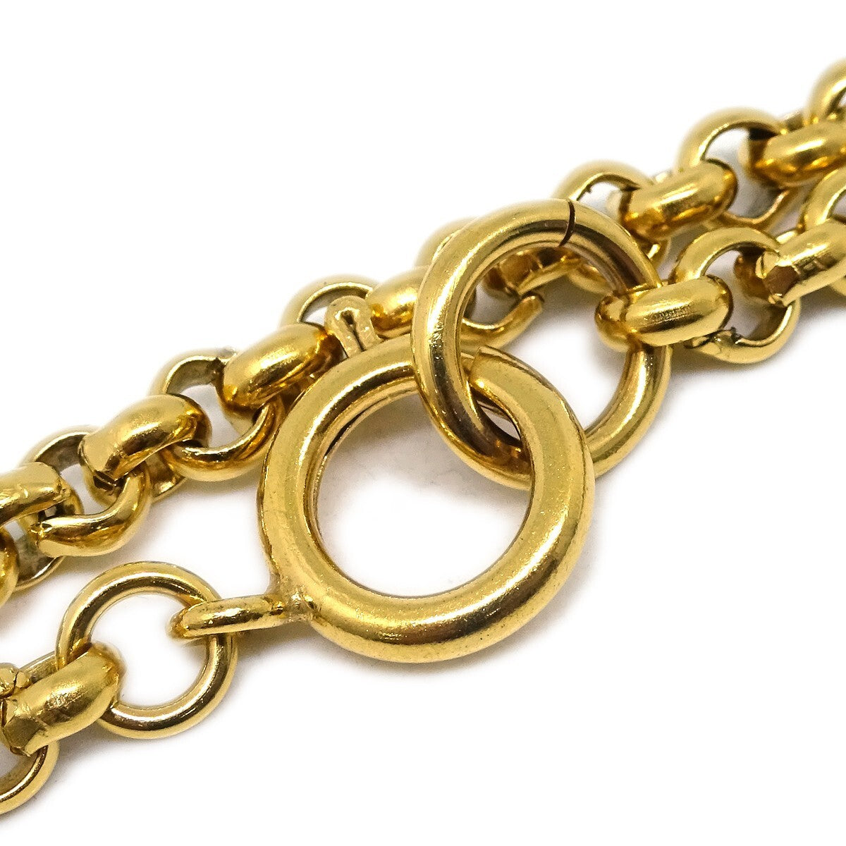 Chanel CC Heart Pendant Necklace Metal