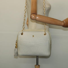Bally Vintage Chain Shoulder Bag Quilted Leather