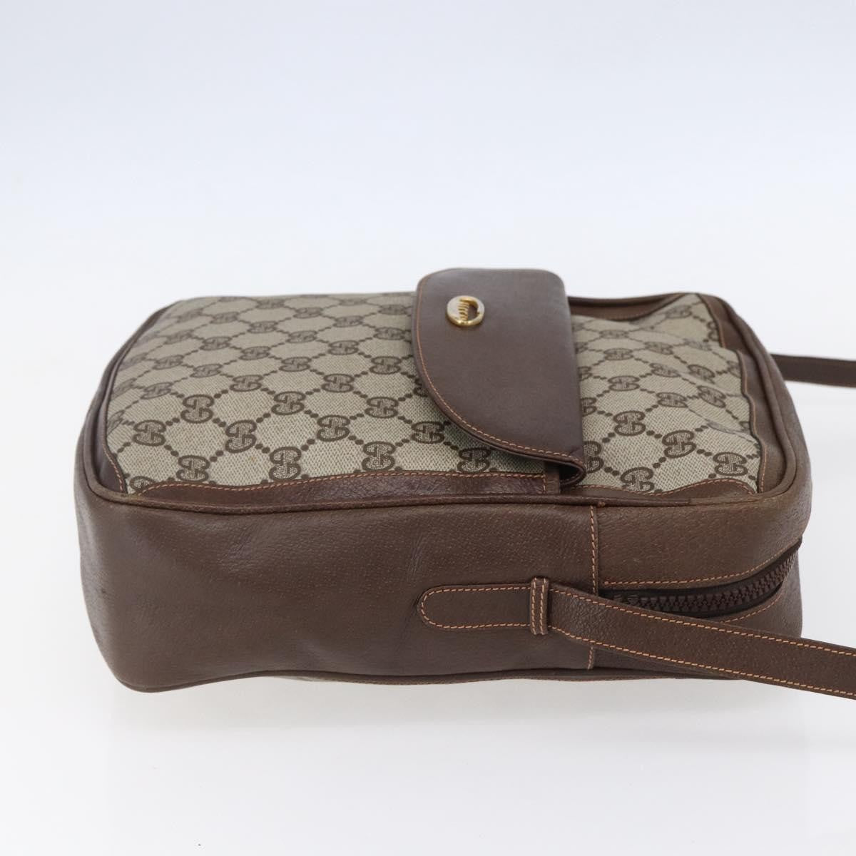 Gucci Front Pocket Messenger Bag GG Canvas with Leather