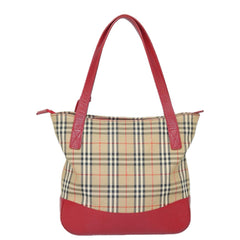 Burberry Nova Check Tote Canvas and Leather