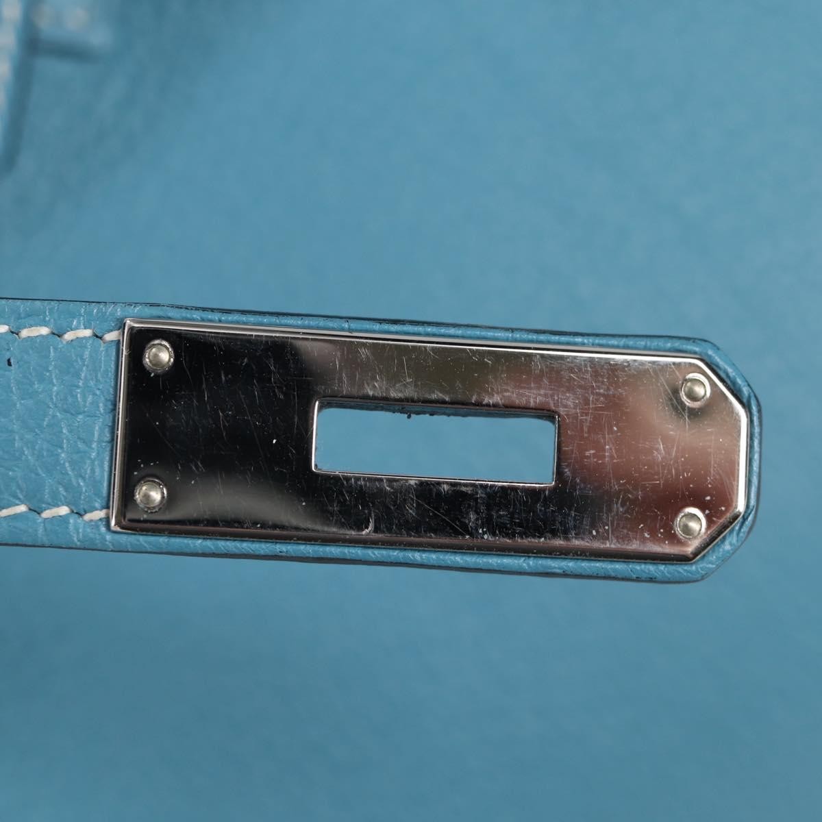 Hermes Birkin Handbag Blue Togo with Palladium Hardware