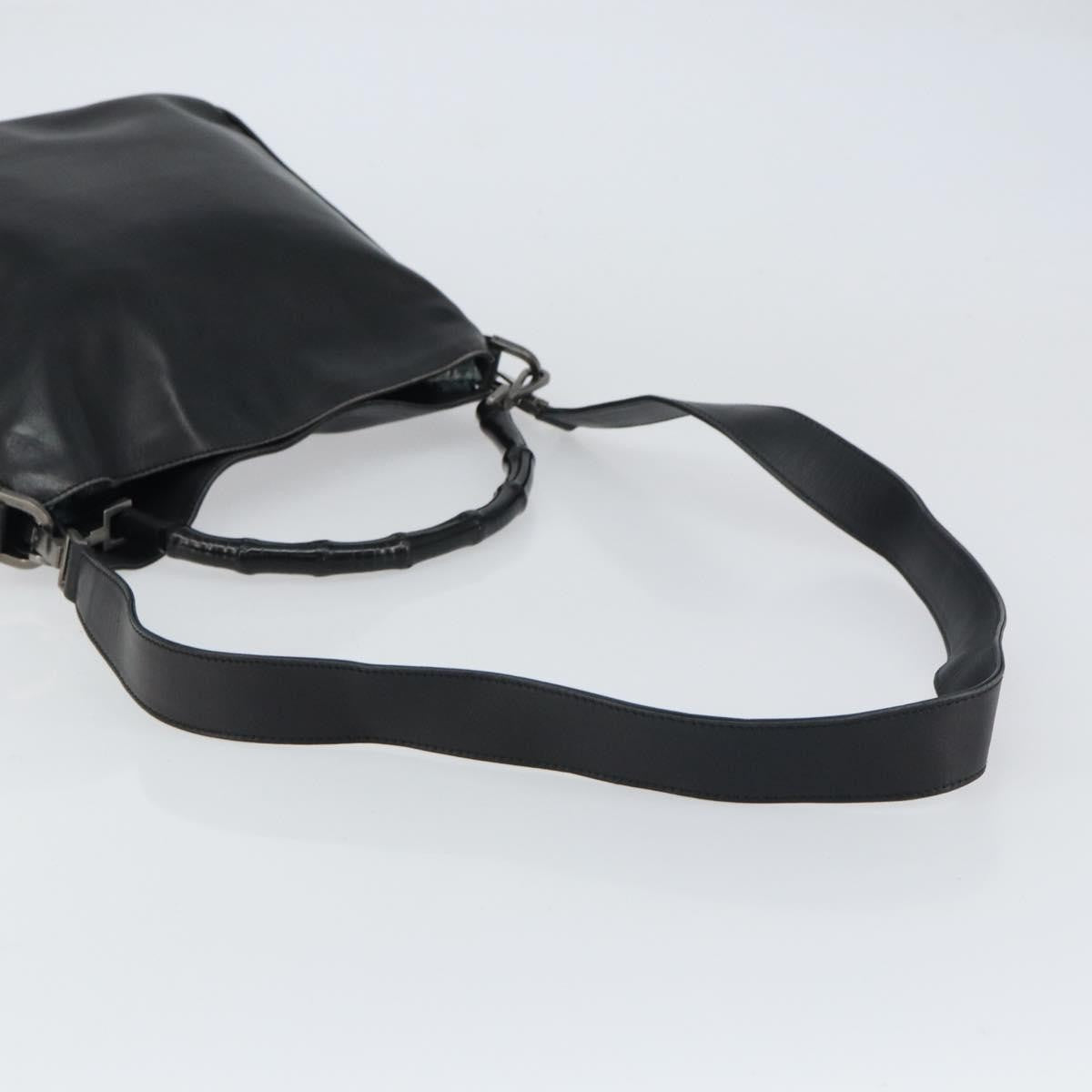 Gucci Vintage Bamboo Handle Open Hobo Leather