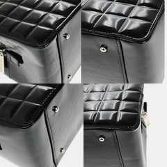 Chanel Chocolate Bar CC Zip Tote Quilted Patent