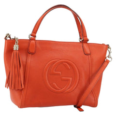 Gucci Soho Convertible Top Handle Bag Leather