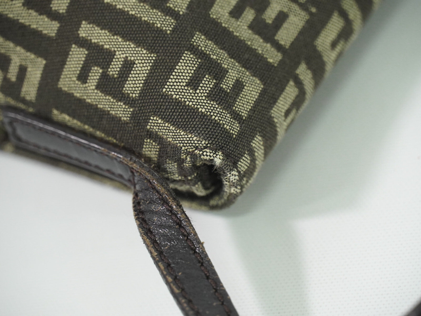 Fendi Mamma Baguette Shoulder Bag Canvas