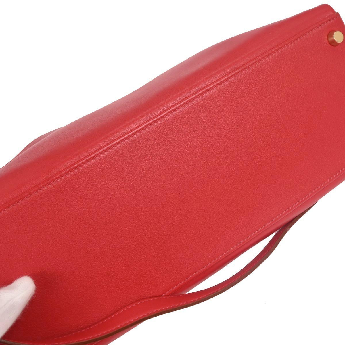 Hermes Kelly Handbag Red Gulliver with Gold Hardware