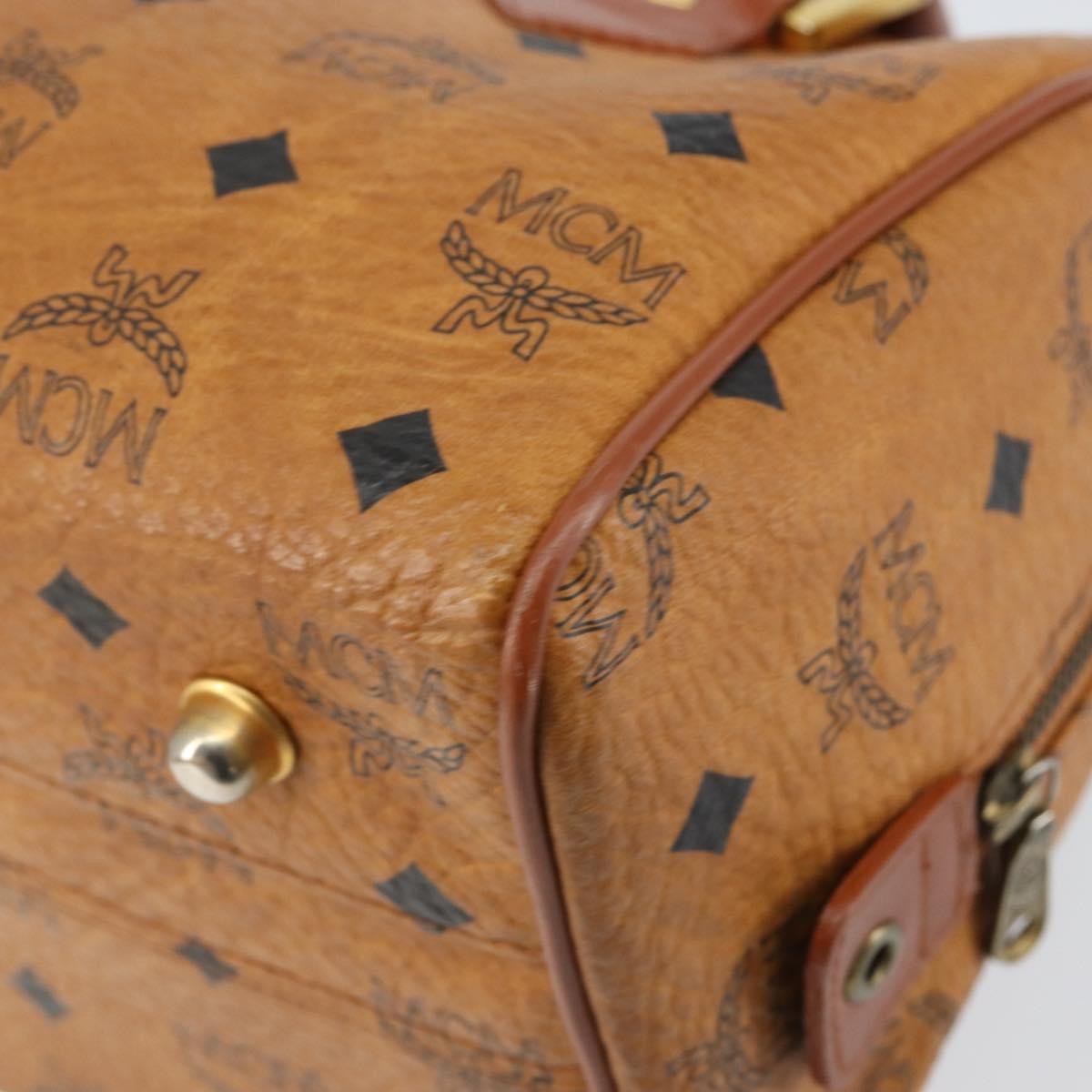 MCM Visetos Handbag Canvas and Leather